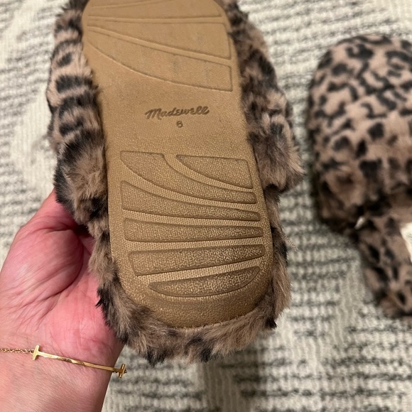 Madewell Cheetah Leopard Animal print Faux Fur slippers - Picture 4 of 5